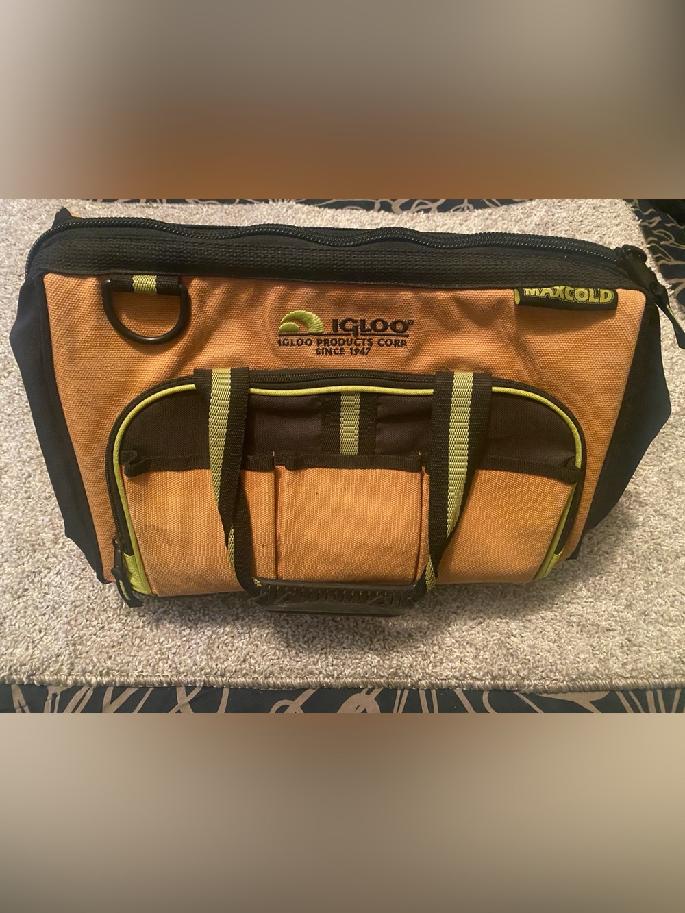 Igloo Insulated Lunch Beer Food Can Cooler Bag - MaxCold Brown/Black